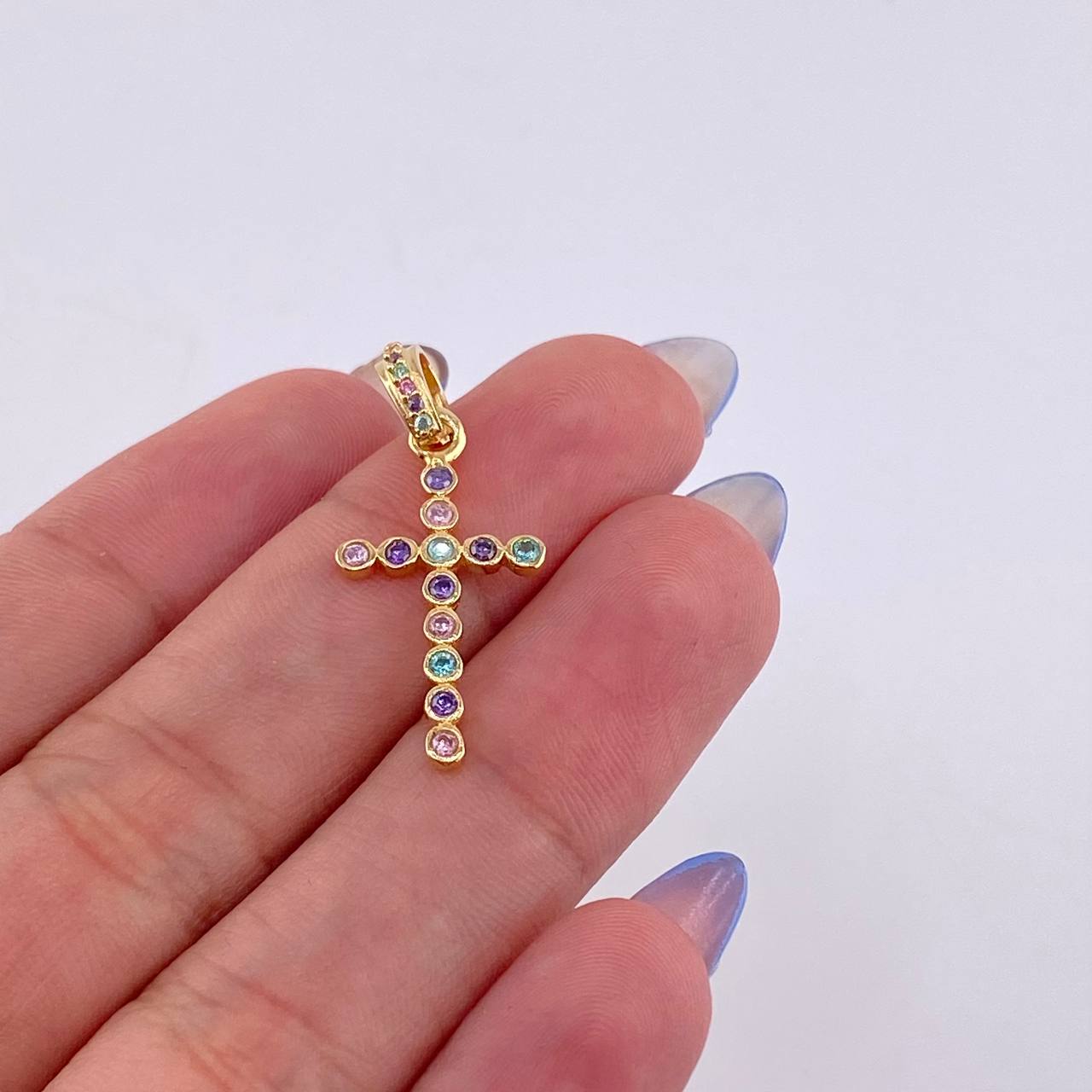 Dije Cruz Tupida 1.45gr / 2.8cm / Oro Amarillo 18K
