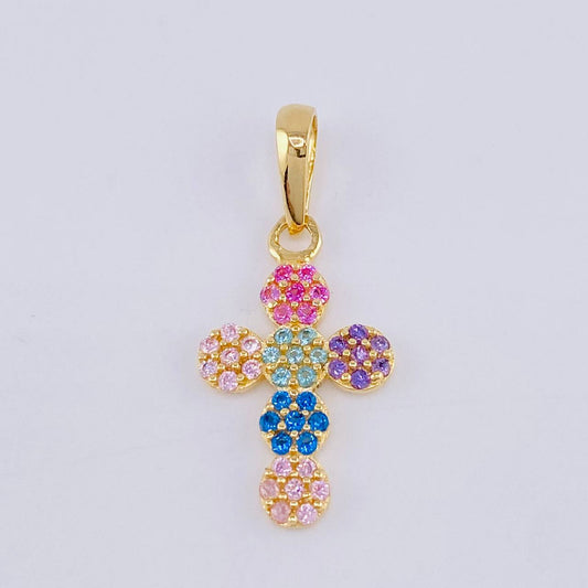 Dije Cruz Tupida 1.65gr / 2.5cm / Oro Amarillo 18K