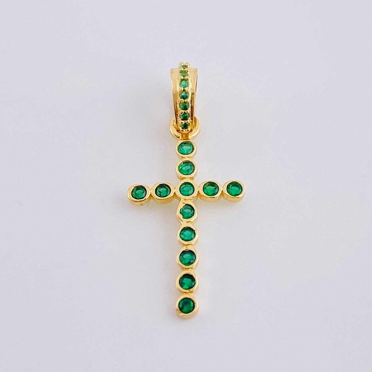 Dije Cruz Tupida 1.35gr / 2.4cm / Oro Amarillo 18K *