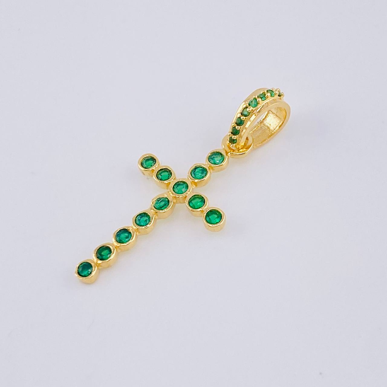 Dije Cruz Tupida 1.35gr / 2.4cm / Oro Amarillo 18K *