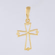 Dije Cruz Puntas Diamantes 1.2gr / 3cm / Oro Amarillo 18K *
