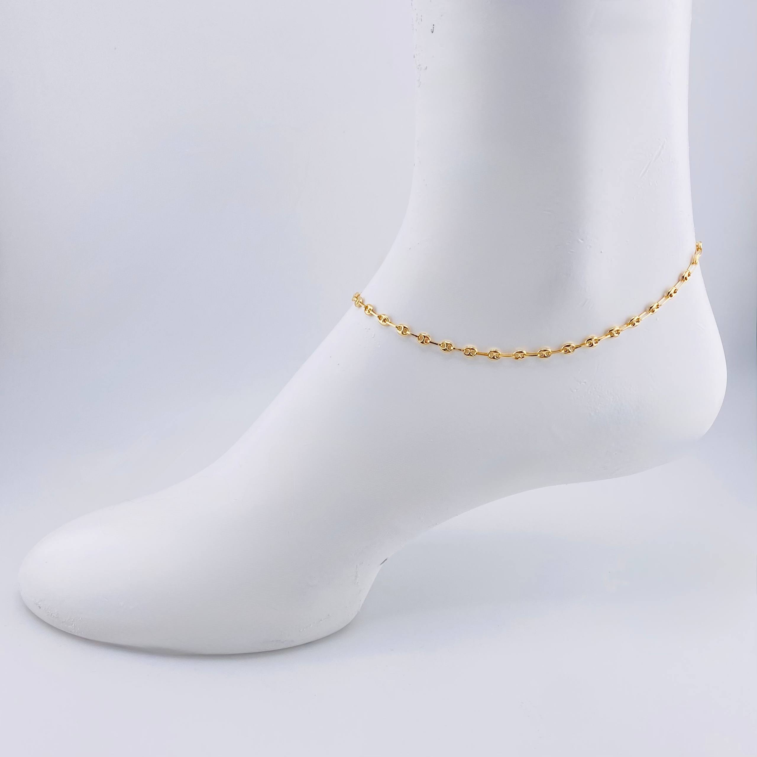 Tobillera GC 2.75gr / 26.5cm / 3.4mm Oro Amarillo 18K ©