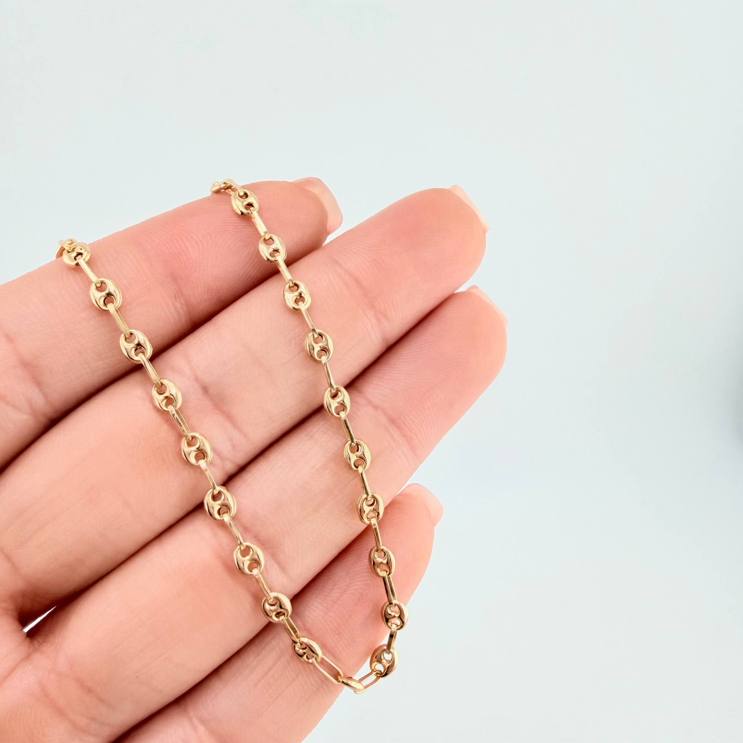 Tobillera GC 2.75gr / 26.5cm / 3.4mm Oro Amarillo 18K ©