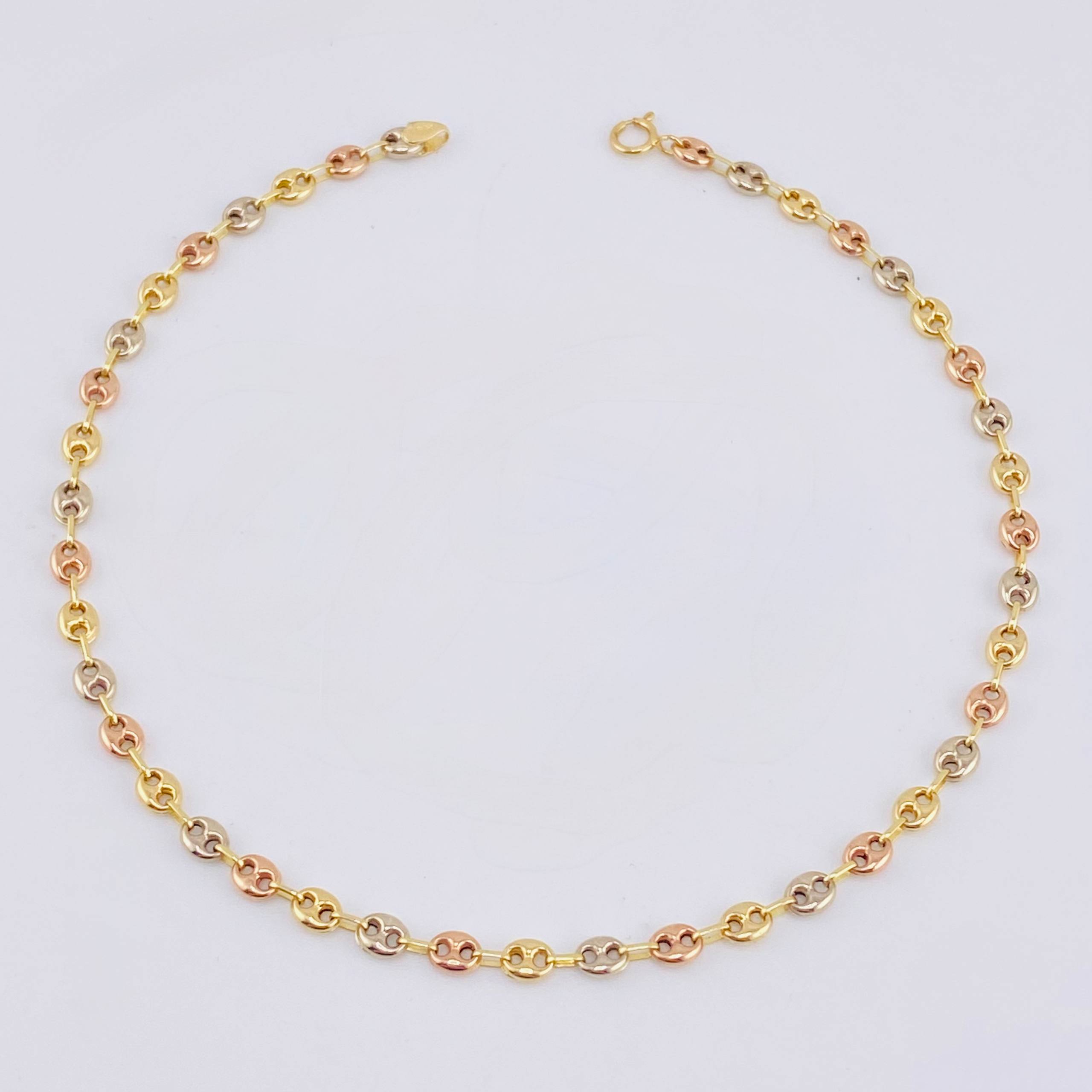 Tobillera Gc 2.85gr / 25.5cm / 3.7mm Tres Oros 18K