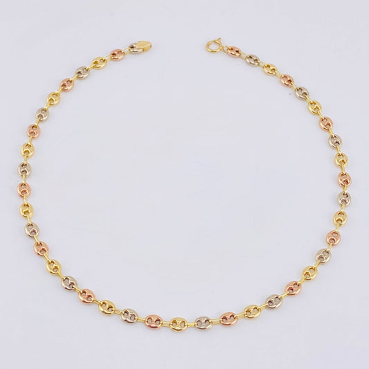 Tobillera Gc 3.1gr / 23.5cm / 4mm Tres Oros 18K