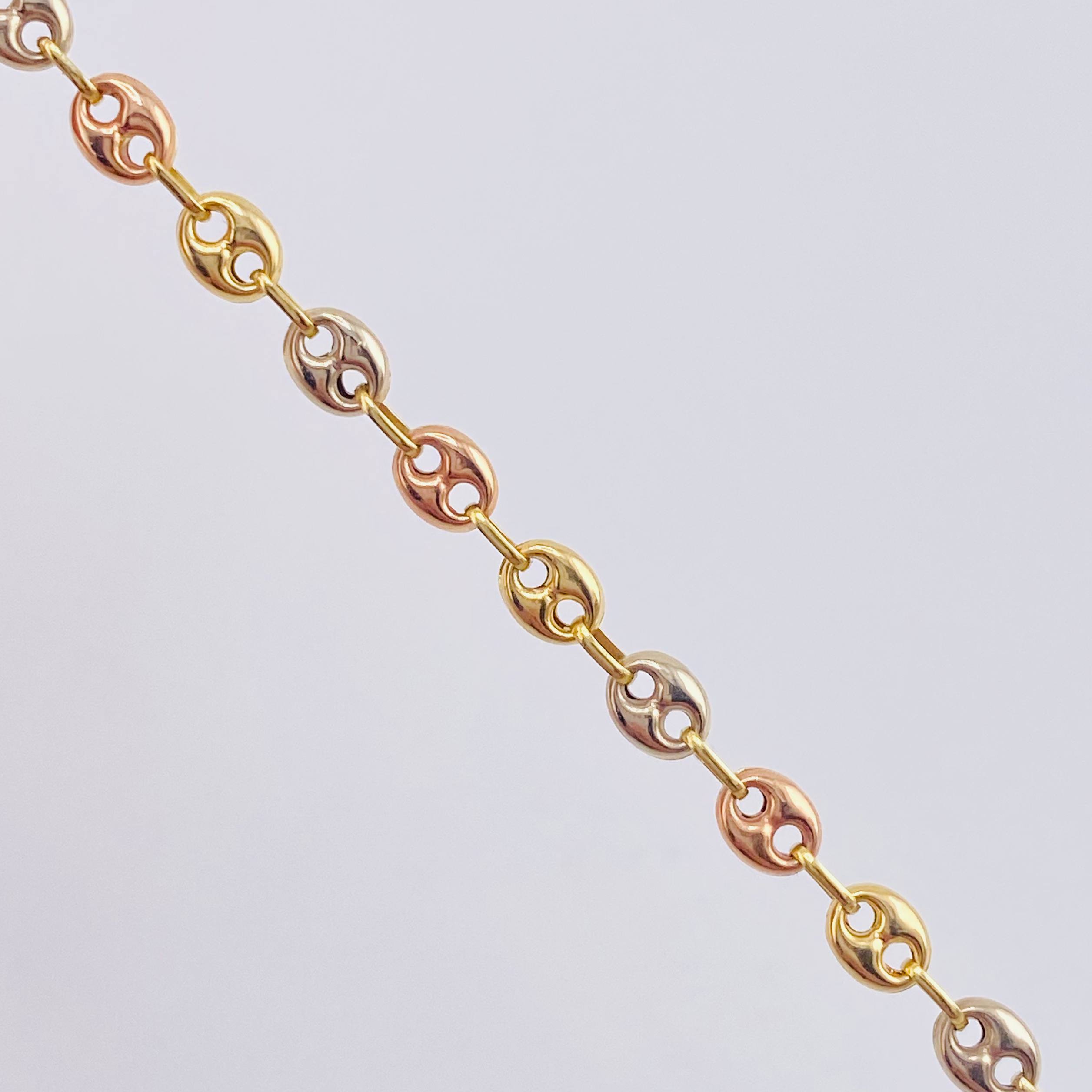 Tobillera Gc 4.3gr / 24.5cm / 5.2mm Tres Oros 18K