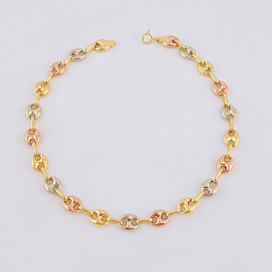 Tobillera Gc 4.85gr / 23.5cm / 6.3mm Tres Oros 18K