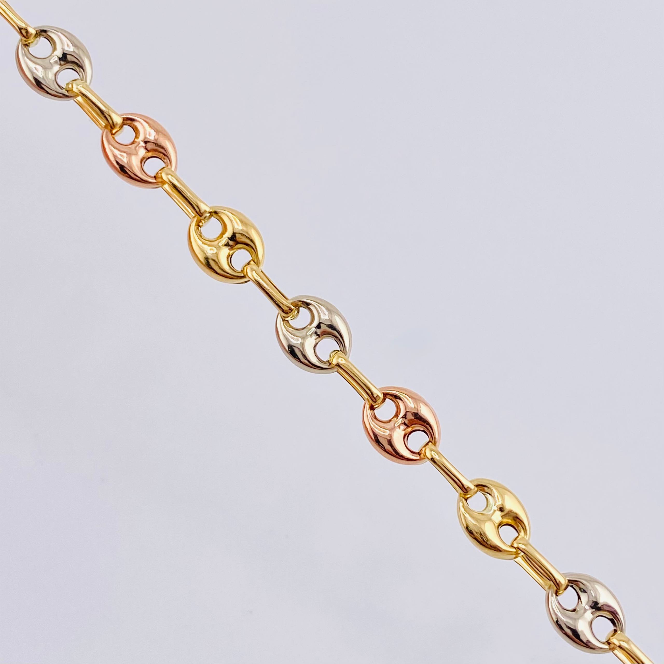 Tobillera Gc 4.85gr / 24.5cm / 6.3mm Tres Oros 18K *