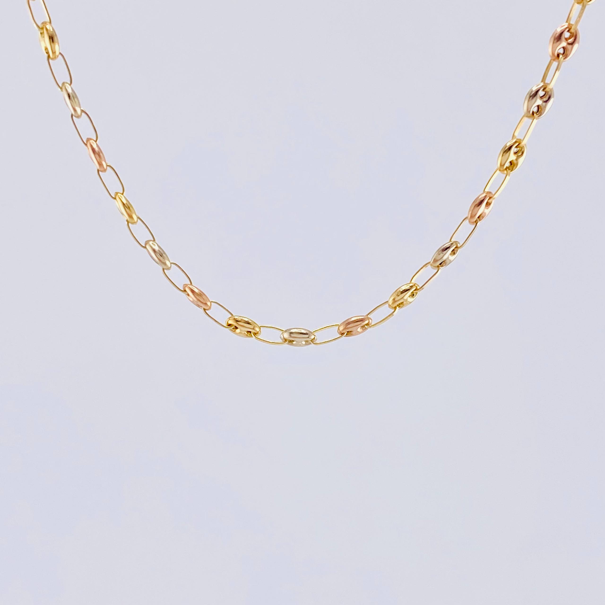 Cadena Gc 7.55gr / 64.5cm / 3.3mm Tres Oros 18K