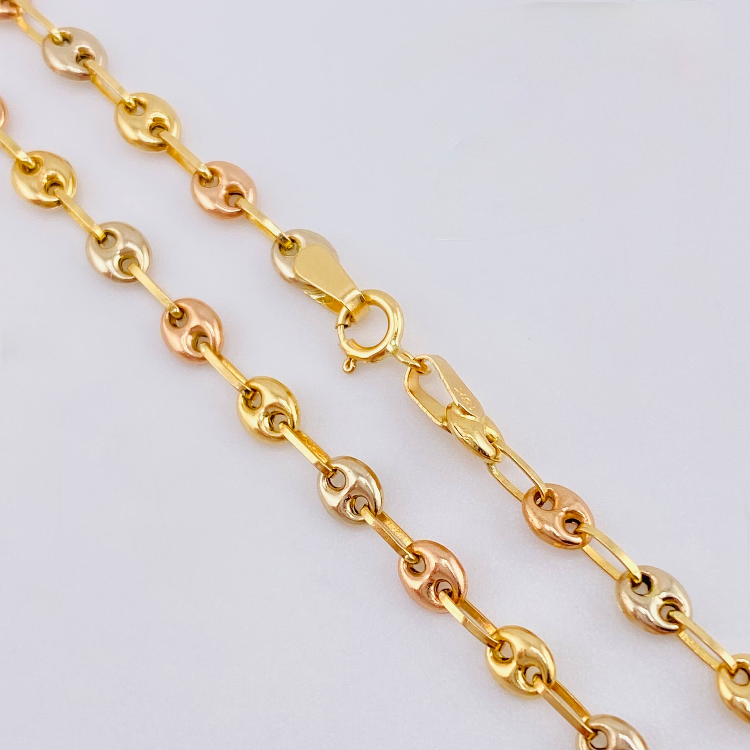 Cadena Gc 7.55gr / 64.5cm / 3.3mm Tres Oros 18K