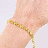 Pulso Chino 5.55g / 19.7cm / 7mm Oro Amarillo 18K