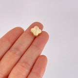 Herraje Trébol Diamantado 1.25g / 1.2cm Oro Amarillo 18K