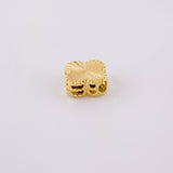 Herraje Trébol Diamantado 0.45g / 0.9cm Oro Amarillo 18K