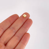 Herraje Trébol Diamantado 0.3g / 0.7cm Oro Amarillo 18K