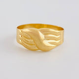 Anillo Carril Trio Olas 1.95 g / T7 3/4 Oro Amarillo 18K