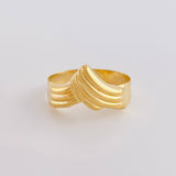 Anillo Curva Enlazada 1.45 g / T3 3/4 Oro Amarillo 18K
