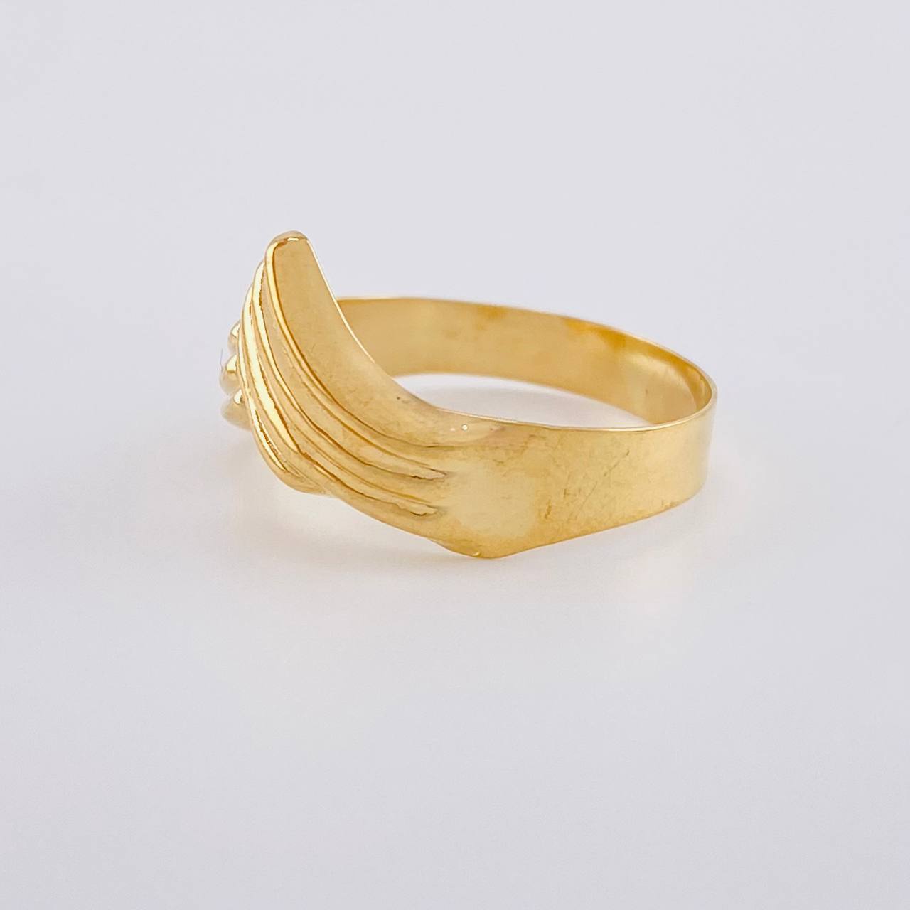 Anillo Curva Enlazada 1.45 g / T3 3/4 Oro Amarillo 18K