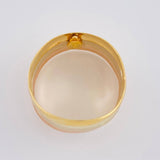 Anillo Curvo Tres Lineas 3.2 g / T7 1/4 Tres Oros 18K