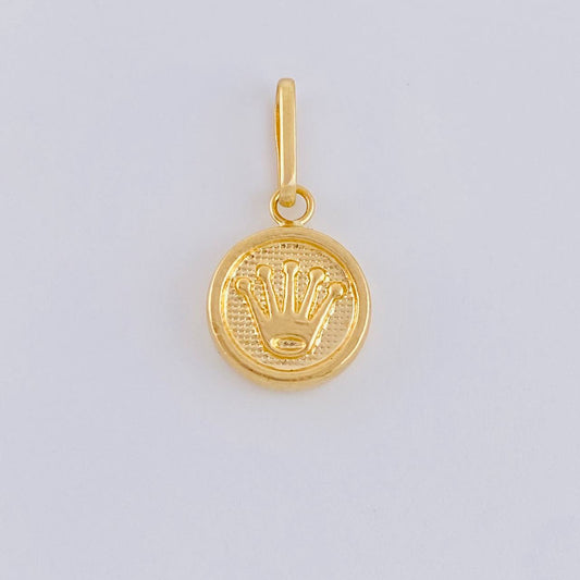 Dije Circulo Corona 0.6 g / 2 cm Oro Amarillo 18K