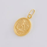 Dije San Miguel Mate 0.7 g / 2 cm Oro Amarillo 18K