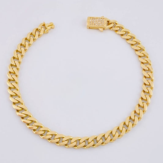 Pulso Cubano 11.5 g / 21,7 cm / 6,35 mm Oro Amarillo 18K +1