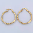 Candongas Eve Delgadas 1.65gr / 3cm / Oro 18K $