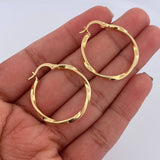 Candongas Eve Delgadas 1.65gr / 3cm / Oro 18K $