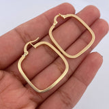 Candongas Cuadradas 1.85gr / 3cm / Oro 18K $