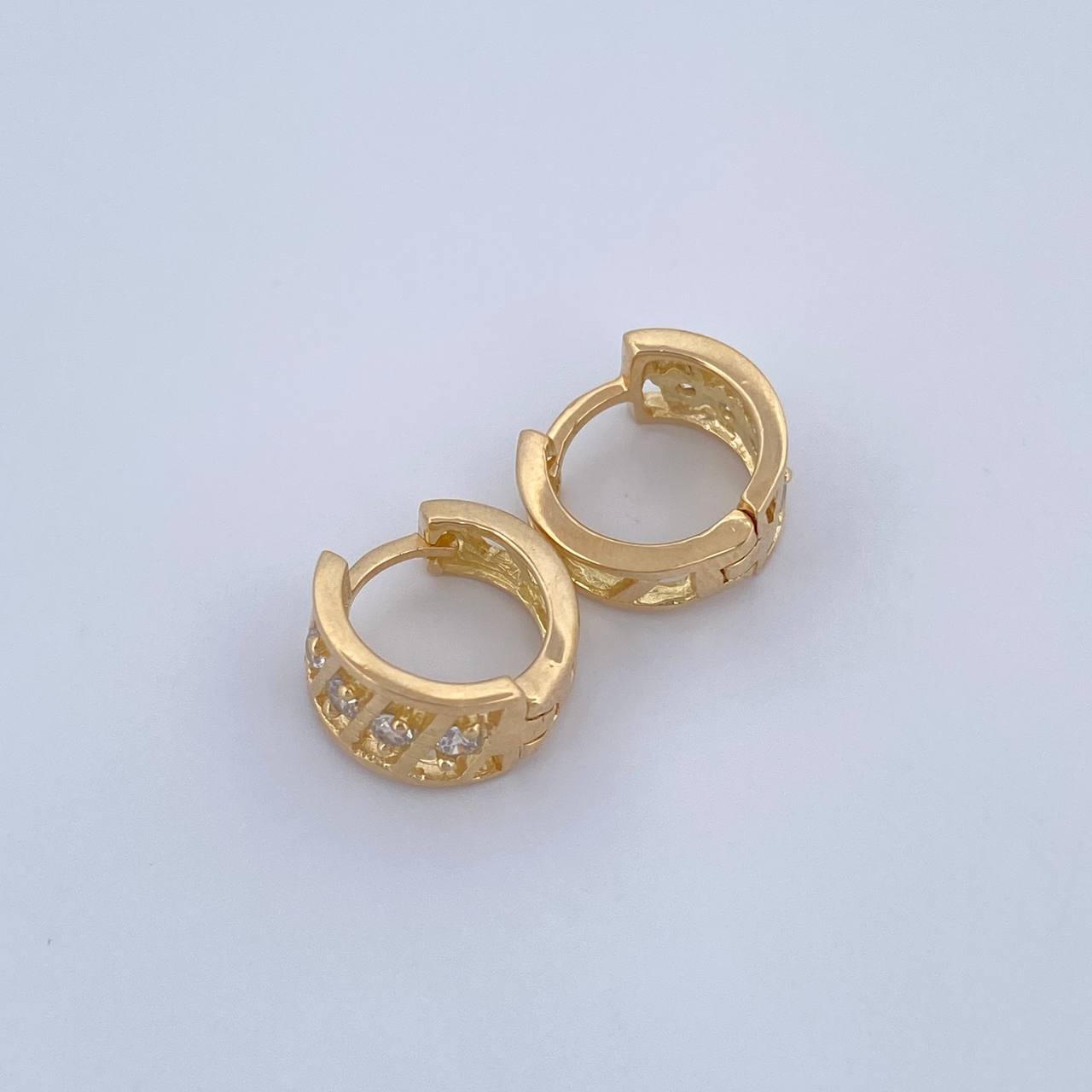 Candongas Carril Doble 3.5gr / 1cm / Oro 18K $