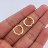 Candongas Carril Doble 3.5gr / 1cm / Oro 18K $