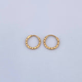 Candongas Aro Rayado 0.25gr / 0.8cm / Oro 18K $