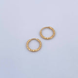Candongas Aro Rayado 0.25gr / 0.8cm / Oro 18K $