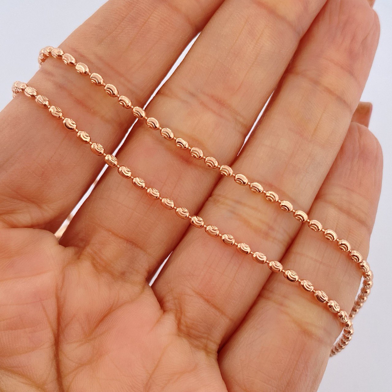 Cadena Militar 7gr / 50.3cm / Oro Rosa +3 18K &