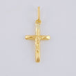 Dije Cruz Cristo Puntas Planas 0.4 g / 2 cm Oro Amarillo 18K