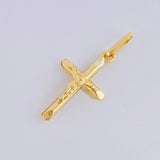 Dije Cruz Cristo Puntas Planas 0.4 g / 2 cm Oro Amarillo 18K