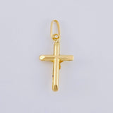 Dije Cruz Cristo Puntas Planas 0.4 g / 2 cm Oro Amarillo 18K