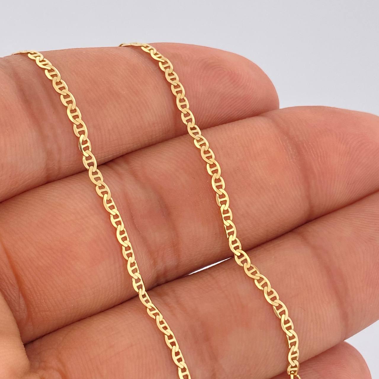 Cadena Escalera Plana 4gr / 60cm / 2mm Oro Amarillo +3 $