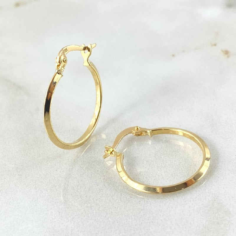 Candongas Clau 1.05gr / 2.2cm / Oro Amarillo 18K