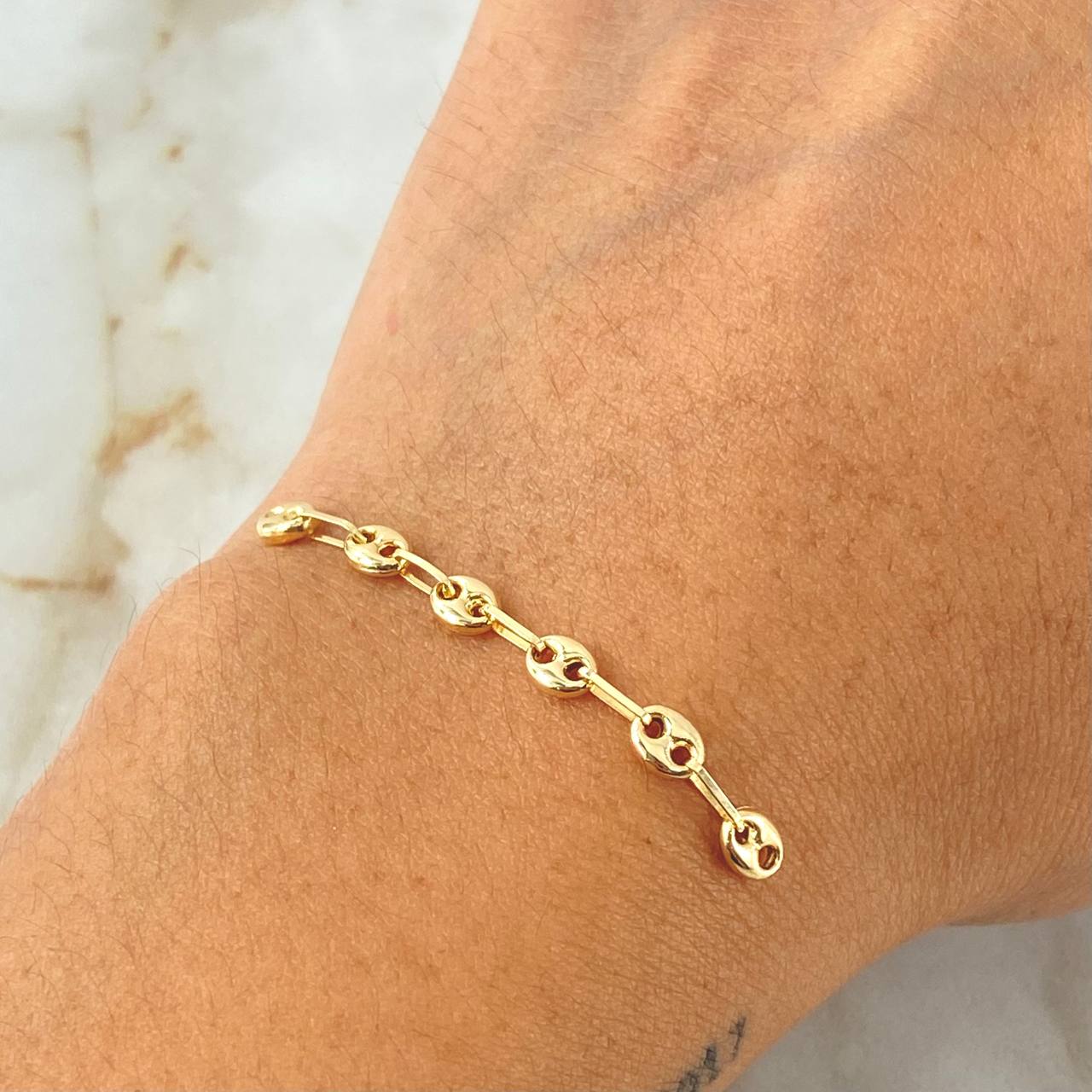 Herraje Retazo GC 0.65gr / 4.7cm / Oro Amarillo 18K