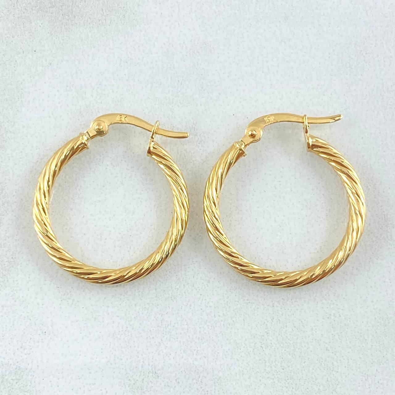Candongas Mary 1.8gr / 2.3cm / Oro Amarillo 18K