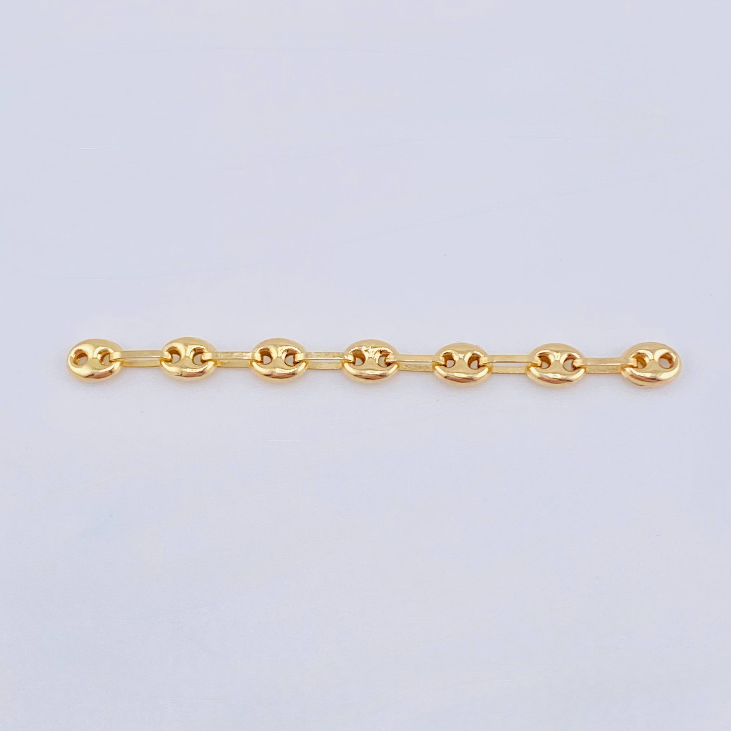 Herraje Retazo GC 7 Eslabones 0.45gr / 4.5cm / 3.35mm Oro Amarillo 18K ©