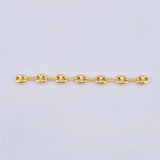Herraje Retazo GC 7 Eslabones 0.45gr / 4.5cm / 3.35mm Oro Amarillo 18K ©