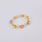 Anillo Gc 0.45gr / T2 3/4- T2 1/2 / 3.4mm Tres Oros 18K ©
