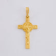 Dije Cruz Cristo San Benito 1.9gr / 3.2cm / Oro Amarillo 18K