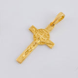 Dije Cruz Cristo San Benito 1.9gr / 3.2cm / Oro Amarillo 18K