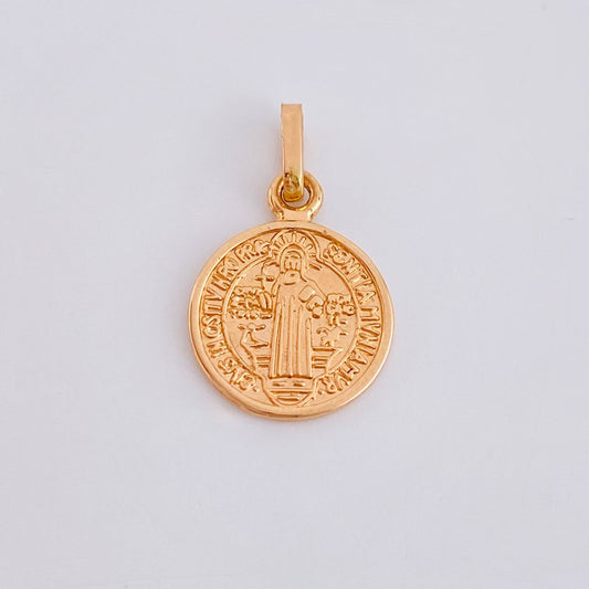 Dije San Benito 1gr / 1.9cm / Oro Rosa 18K