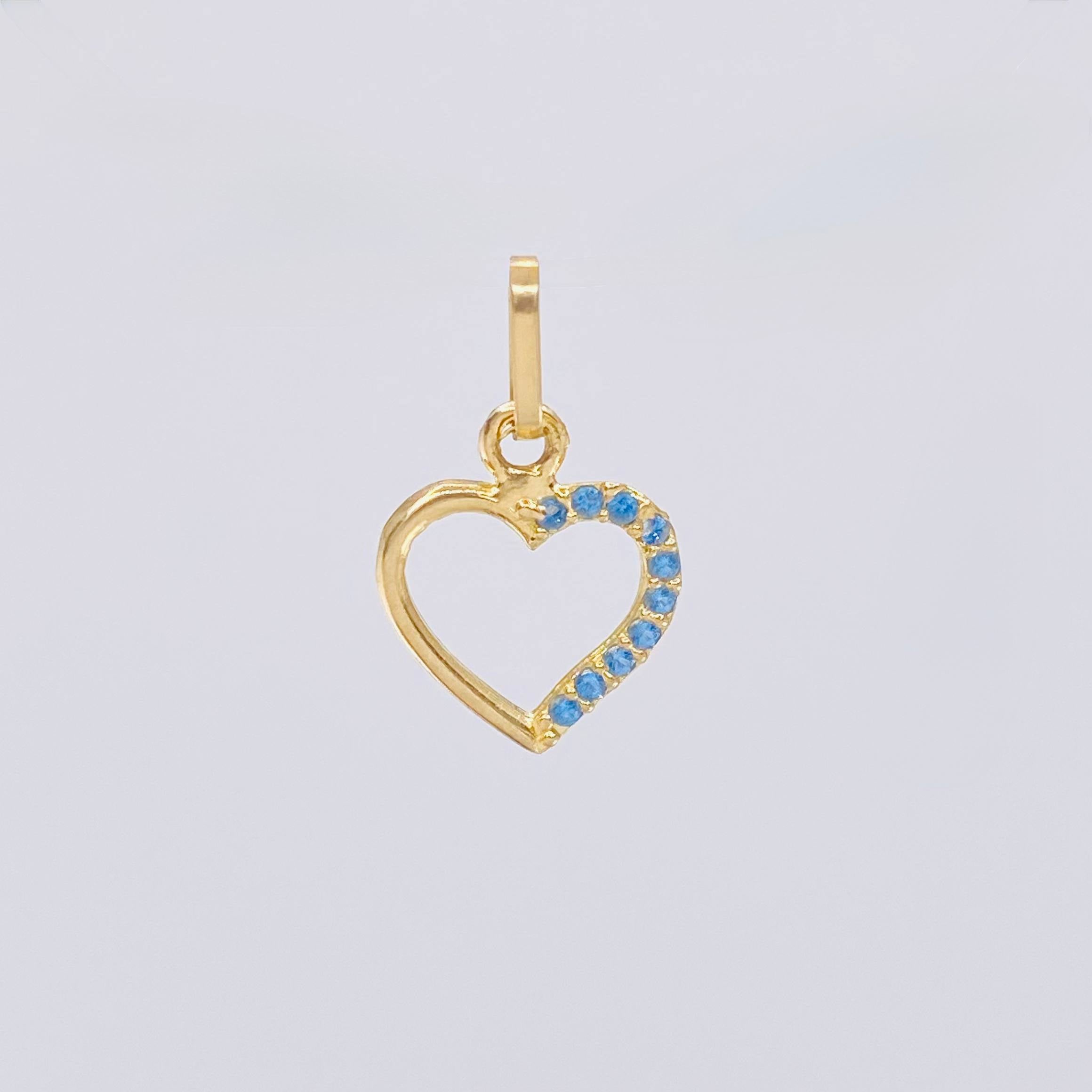 Dije Silueta Corazón 0.35gr / 1.5cm / Oro Amarillo 18K