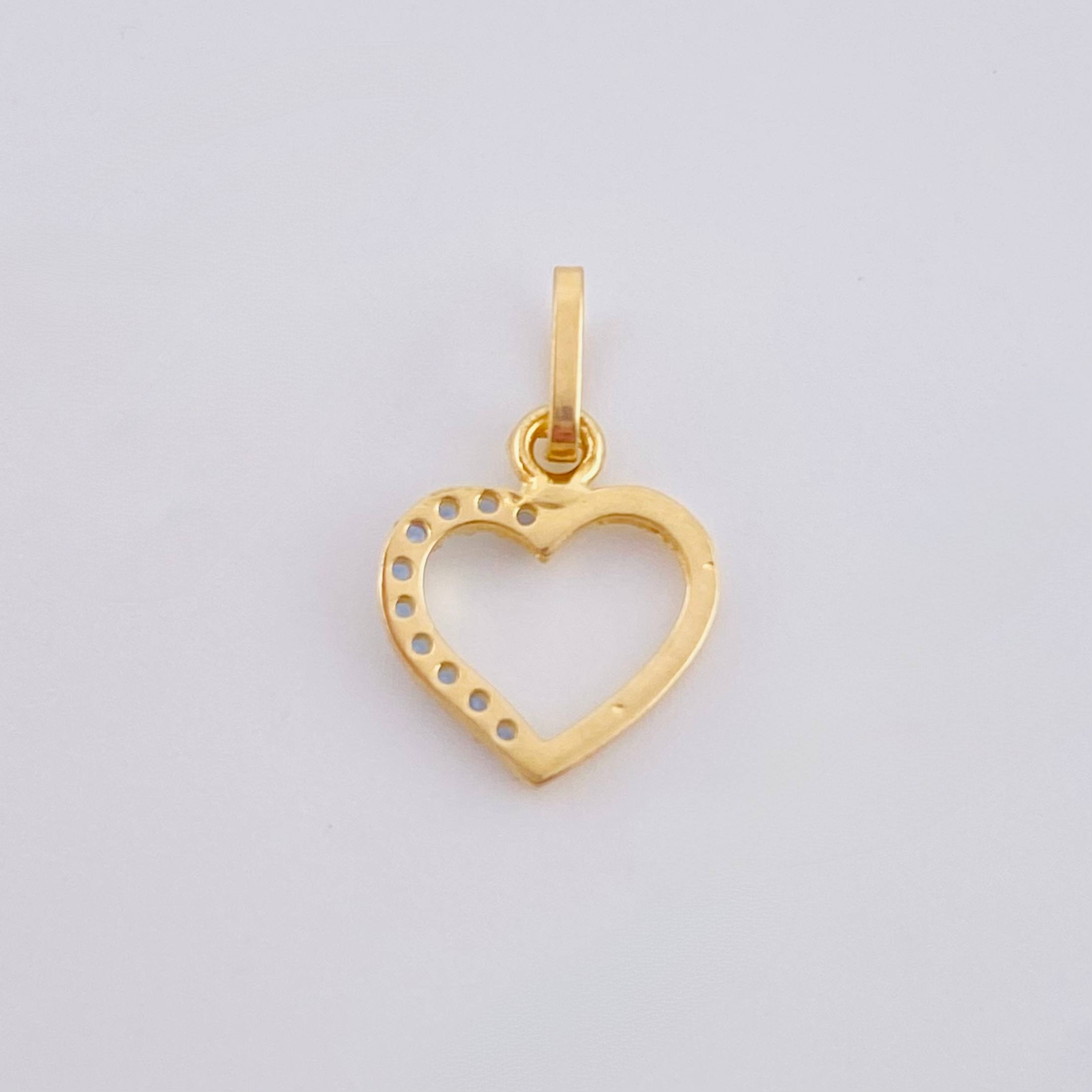 Dije Silueta Corazón 0.35gr / 1.5cm / Oro Amarillo 18K