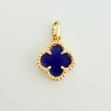 Dije Trebol Azul 1.3gr / 1.7cm / Oro Amarillo 18K