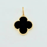 Dije Trebol Negro 1.8gr / 2.3cm / Oro Amarillo Nac.Esp. 18K *